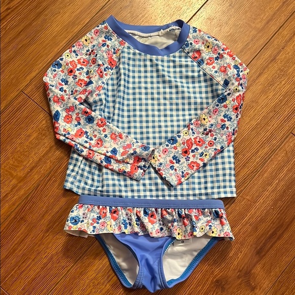 wonder nation Other - Floral Blue Kids Swim Set